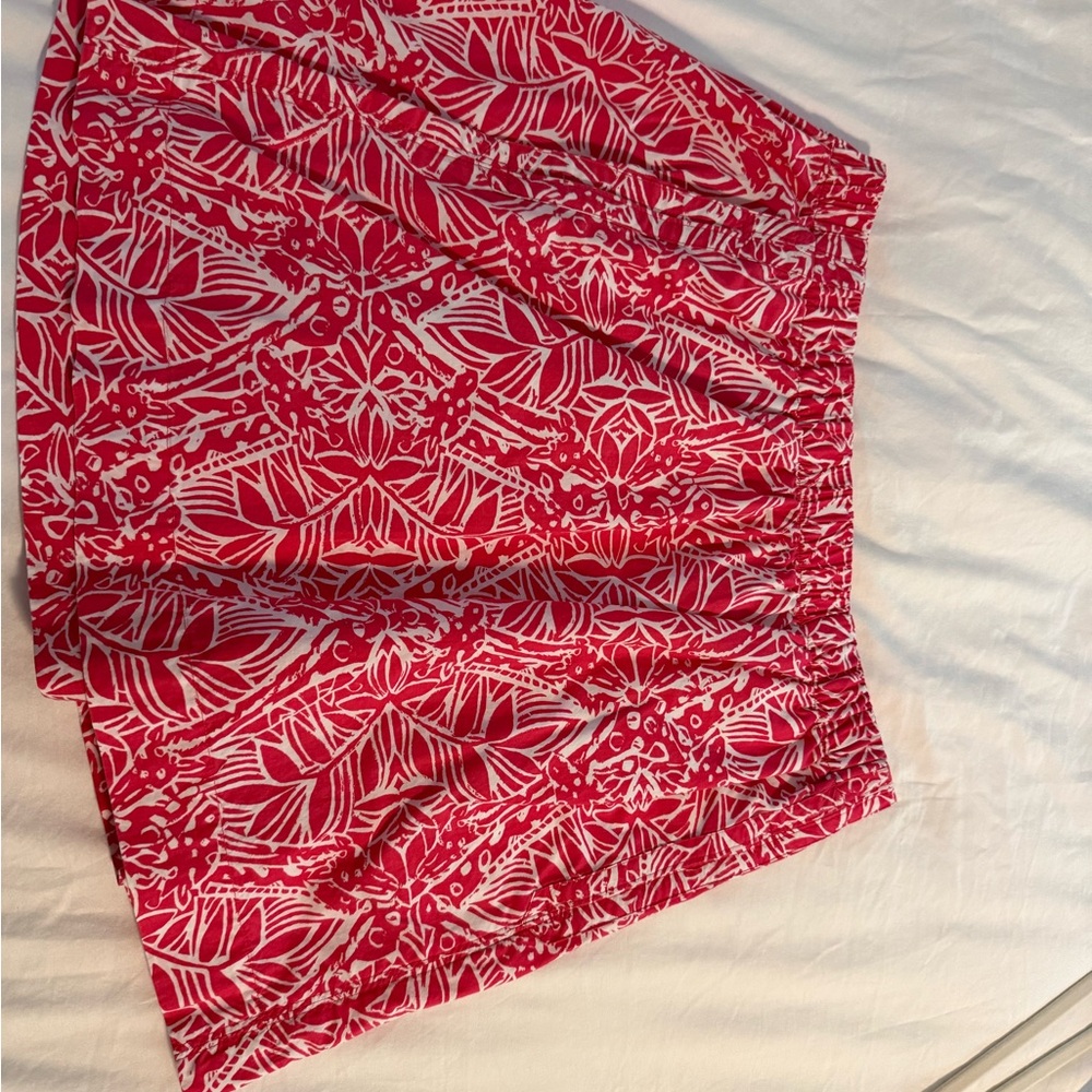 Lilly Pulitzer Pink and White Skater Mini Skirt